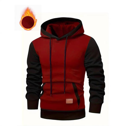 Herren Hoodie Modern mit Taschen Kontrast Design