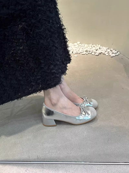 Damen Ballerinas Schuhe Elegant Glänzend Komfortabel