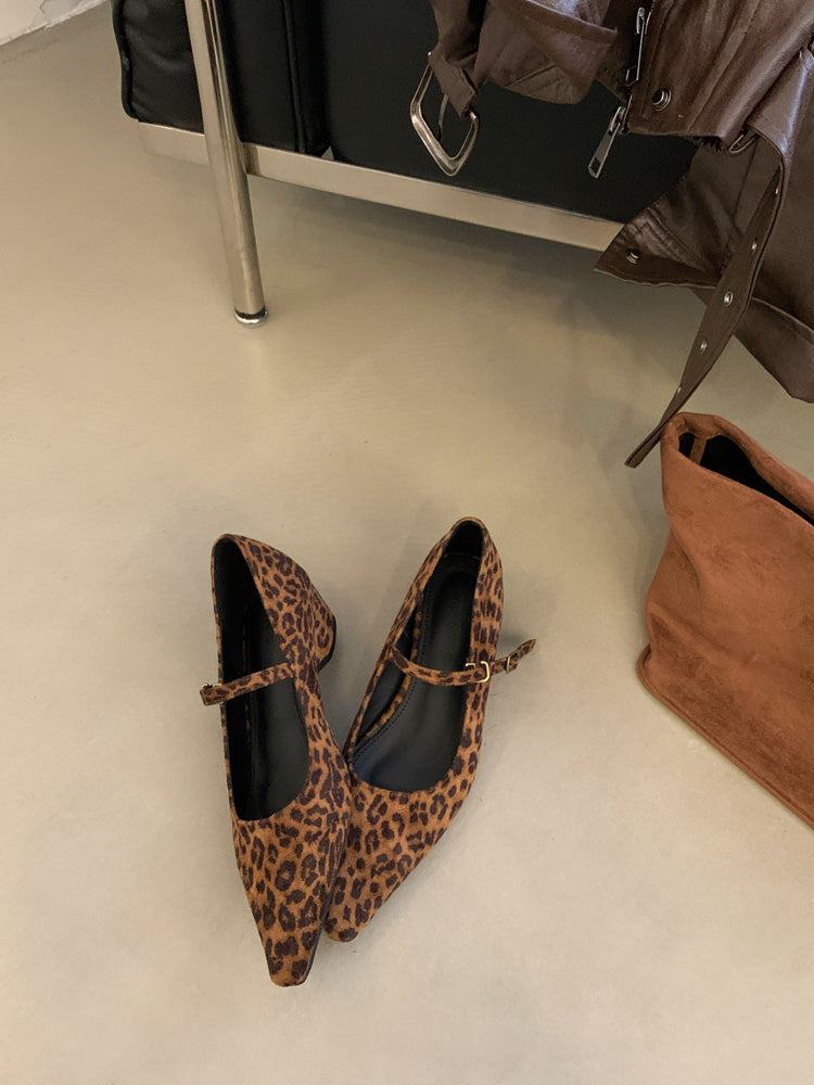 Damen Ballerinas Elegant mit Riemen Wildleder Schuhe