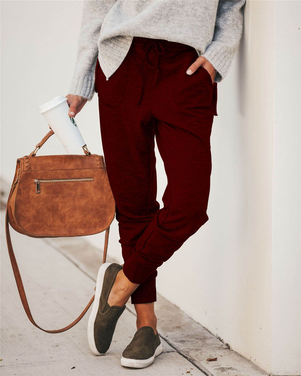 Bequeme Sweatpants Relaxed Fit Baumwolle Elastisch