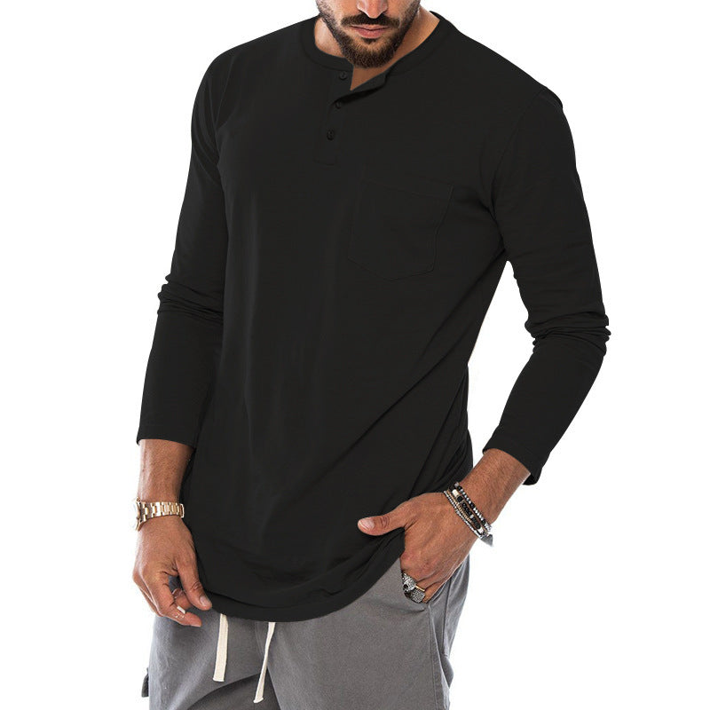 Ein moderner Langarm-Henley-Shirt für den Online-Shop sollte heißen: Langarm-Henley-Shirt mit modischem Knopfverschluss und praktischer Brusttasche BerlinGlamour 

Ich werde ihn
