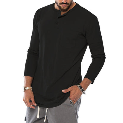 Ein moderner Langarm-Henley-Shirt für den Online-Shop sollte heißen: Langarm-Henley-Shirt mit modischem Knopfverschluss und praktischer Brusttasche BerlinGlamour 

Ich werde ihn