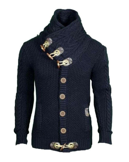 Herren Cardigan Strickpullover Hochkragen Modern