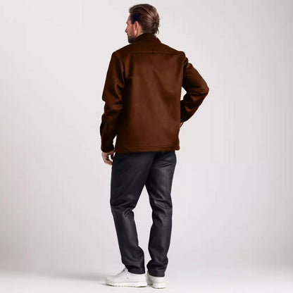Herren Wolljacke Elegante Mit Taschen Winter