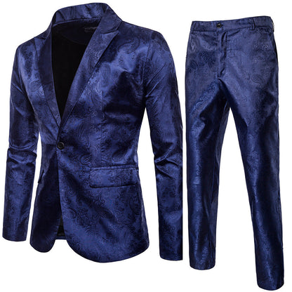 Herren Anzug Set Elegant Paisley Muster Slim Fit