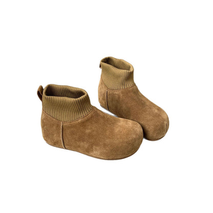 Damen Winterstiefel Bequem Weich Warm mit Kragen