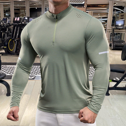 Herren Funktionsshirt Sportlich Langarm Atmungsaktiv