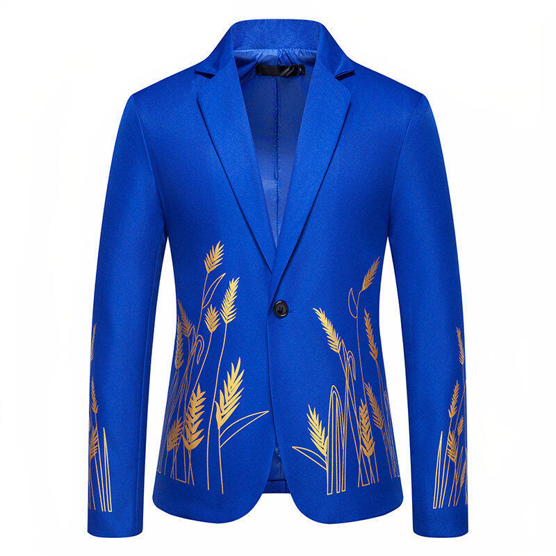 Herren Blazer Elegant Blumenmuster Slim Fit