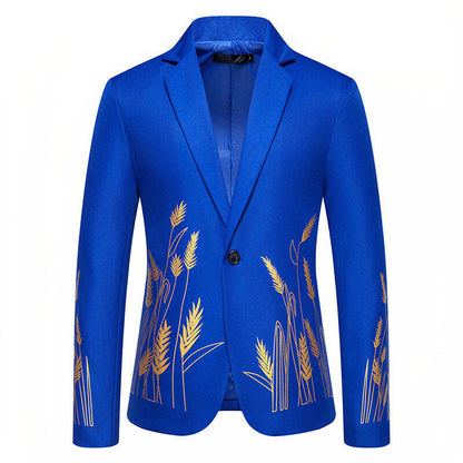 Herren Blazer Elegant Blumenmuster Slim Fit