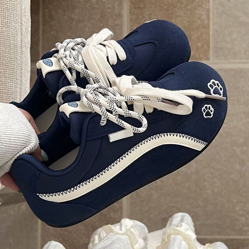 Damensneaker Sportlich Freizeit Pfotenmuster Damen Schuhe