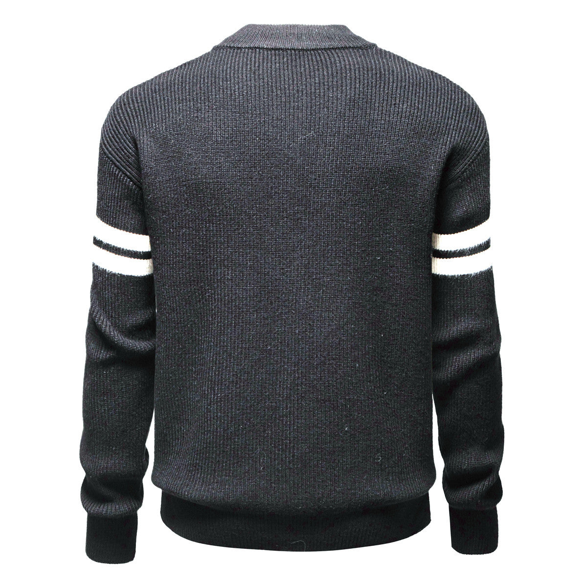Herren Strickjacke Modern mit Zipper und Streifenmuster