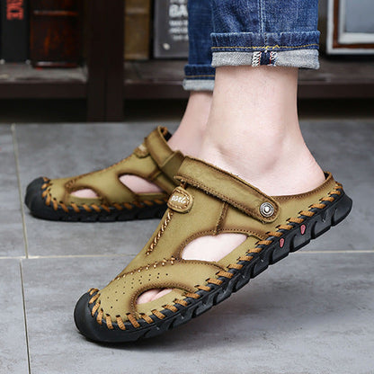 Damen Ledersandalen Sportlich Elastisch Komfort Sohle