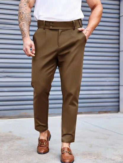 Herren Chino Hose Elegant Elastisch Klassisch