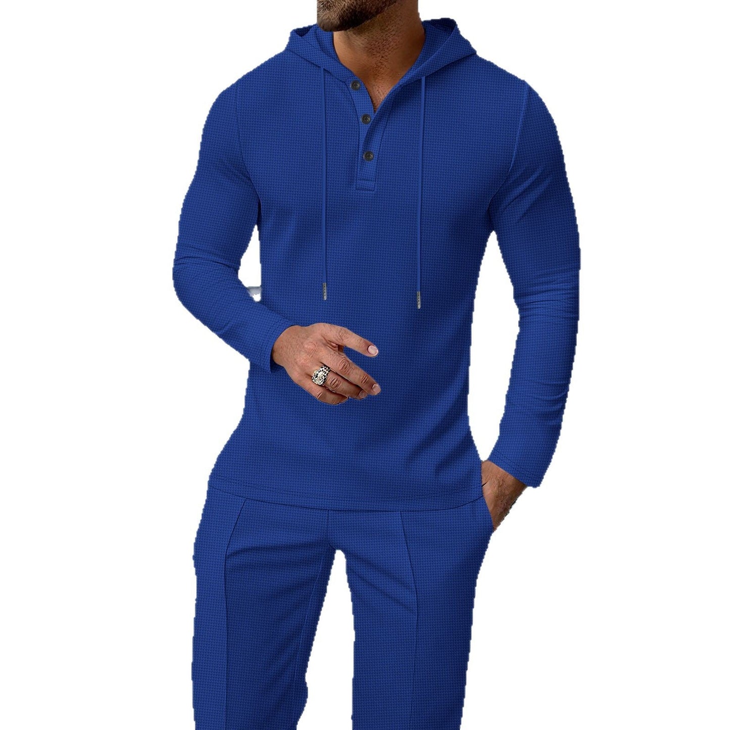 Herren Sportset Hoodie Jogginghose Struktur Design
