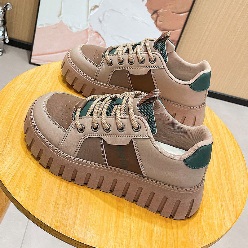 Damen Sneaker Hoch Hacken Atmungsaktiv Sportlich Mode