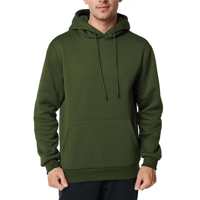 Herren Fleece Kapuzenpullover Warm Bequem Grau