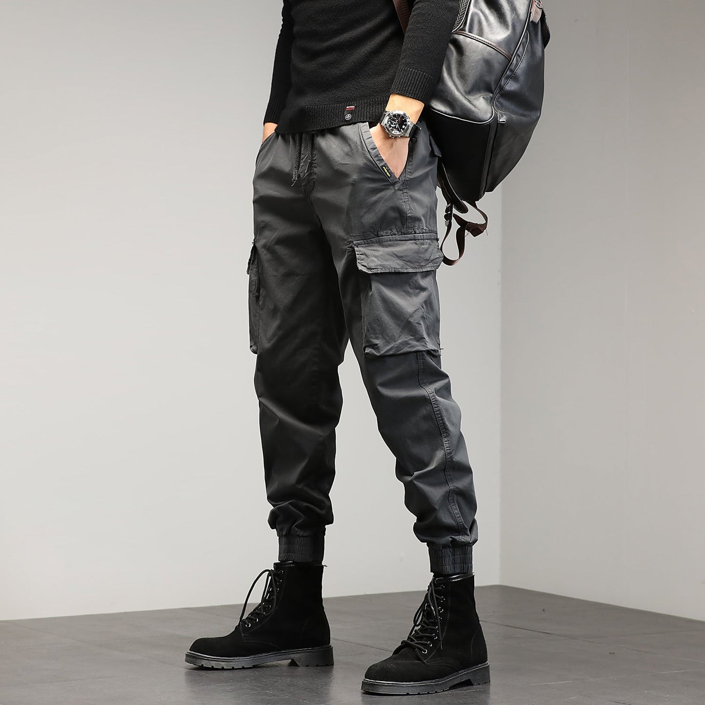 Herren Cargohose Elastisch Bequem Mit Seitentaschen