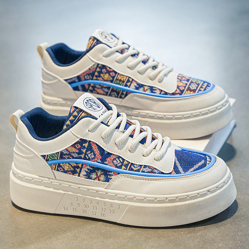 Damen Sneaker Keilabsatz Ikonisches Muster Modern - BerlinGlamour