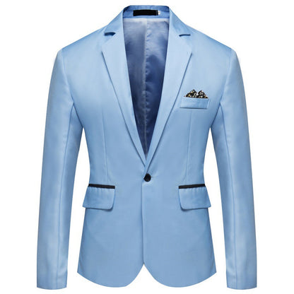 Herren Blazer Elegant Seide Optik Knopf Schließung Modern - BerlinGlamour
