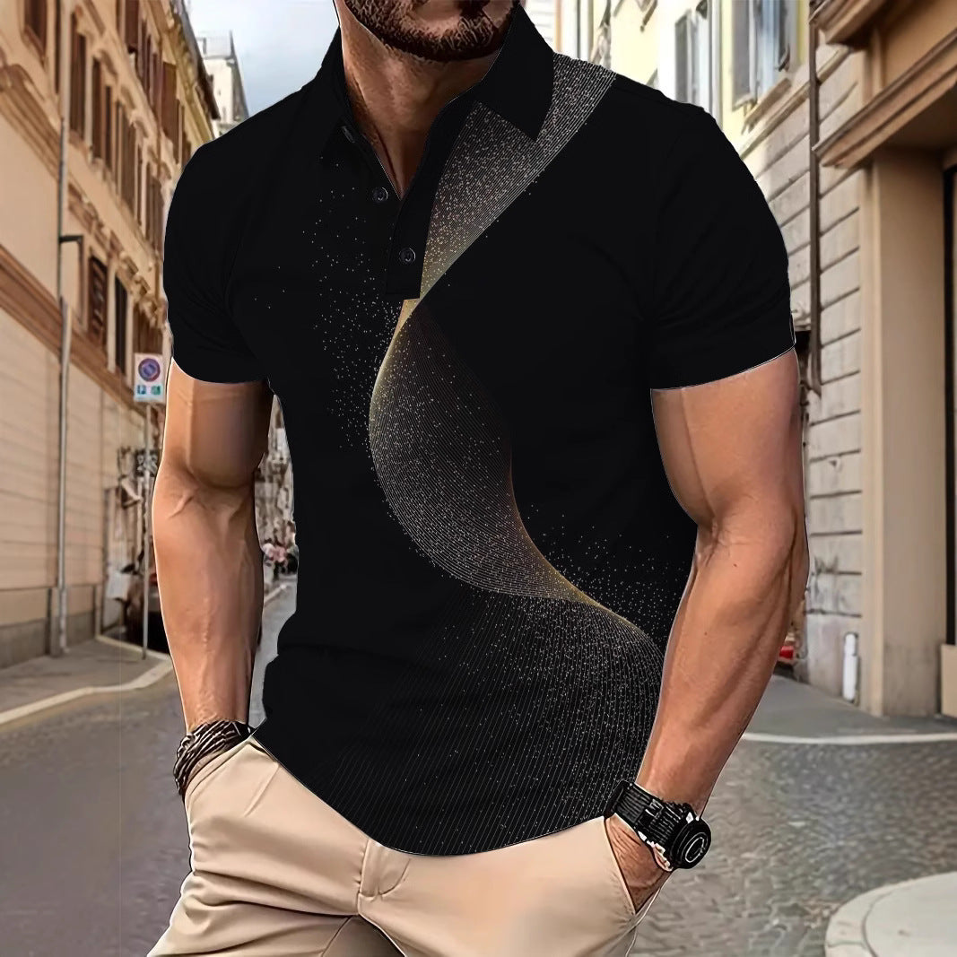Herren Poloshirt Kurzarm Berlin Grafik Design Modern - BerlinGlamour