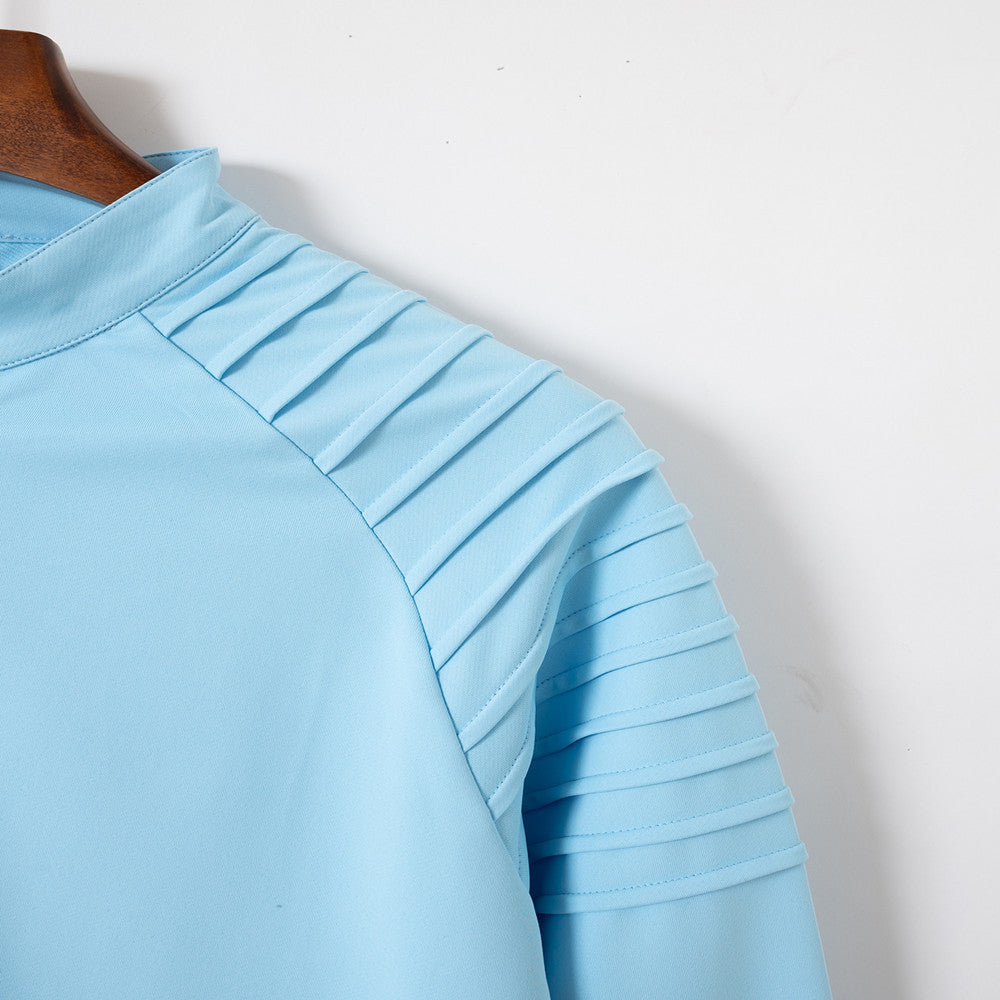 Herren Sportshirt Langarm Zip Hemd Modern Ergonomisch