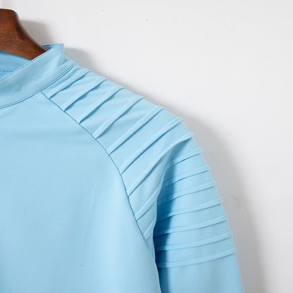 Herren Sportshirt Langarm Zip Hemd Modern Ergonomisch