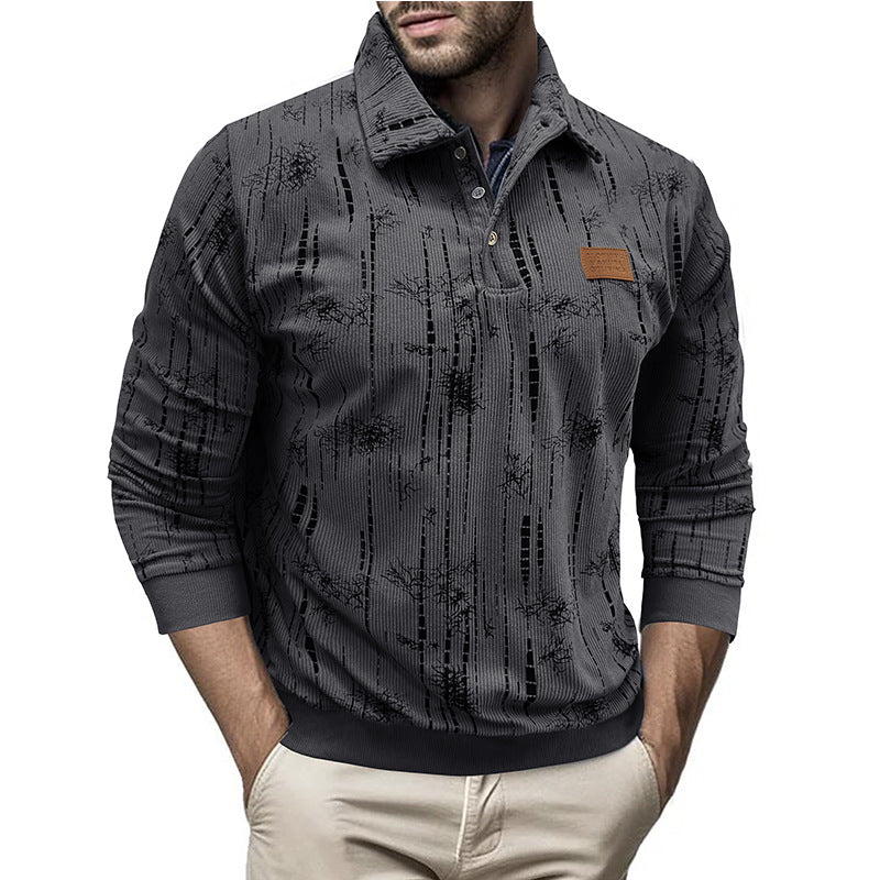 Lässiger Herren Pullover mit Knöpfkragen Modern - BerlinGlamour