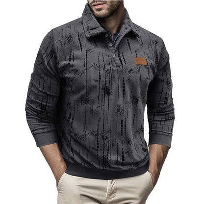 Lässiger Herren Pullover mit Knöpfkragen Modern - BerlinGlamour