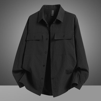 Herren Overshirt Lässig mit Taschen Modern - BerlinGlamour