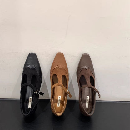 Elegante Damen Schnürschuhe mit Schnallen Modern