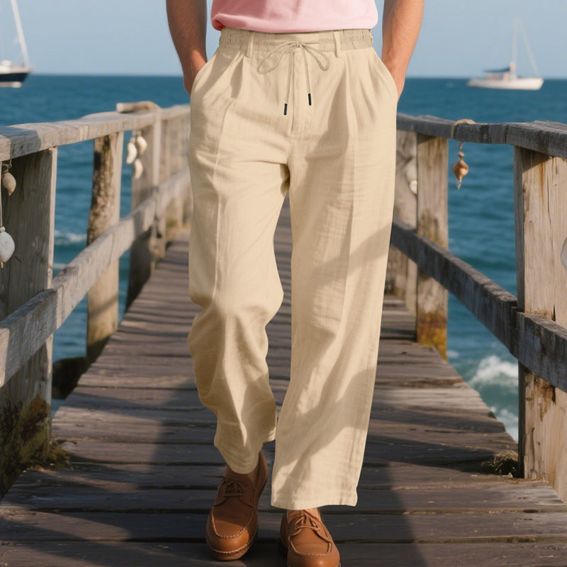 Herren Sommerhose Leicht Baumwolle Bequem Mit Kordelzug - BerlinGlamour