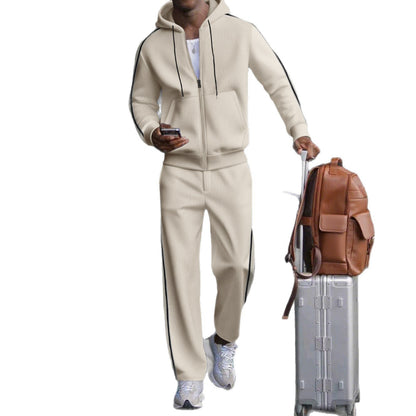 Herren Jogginganzug Sportlich Modern Zweiteilig mit Taschen
