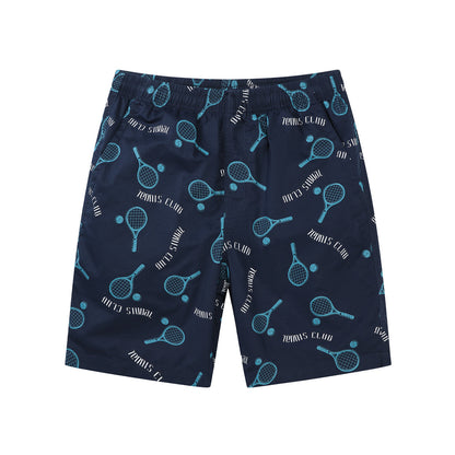Herren Badeshorts Tennis Motiv Elastisch