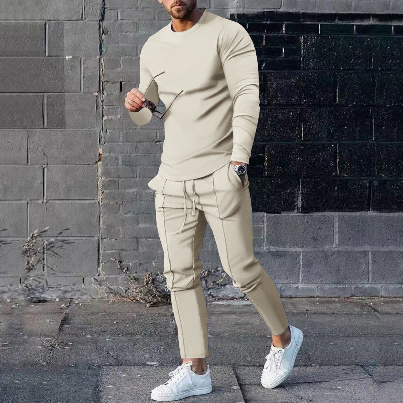 Herren Langarmshirt Freizeit Modern mit Jogginghose - BerlinGlamour