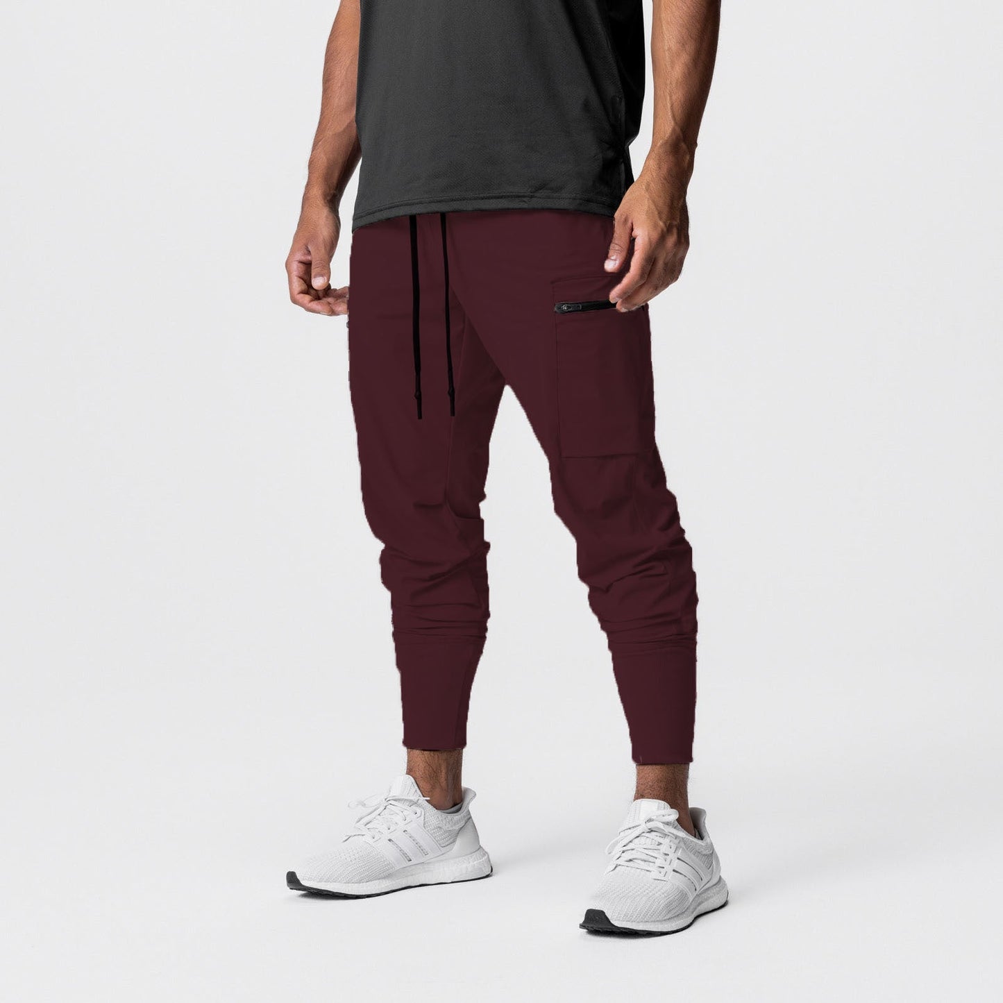 Herren Sporthose Mit Reißverschlusstaschen Elastisch