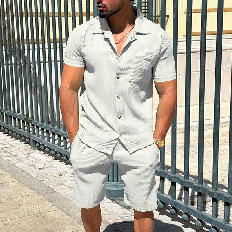 Herren Kurzarm Hemd und Shorts Set Sommer Modern Berlin - BerlinGlamour