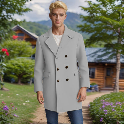 Herren Mantel Doppelreiher Eleganter Schmalzschnitt