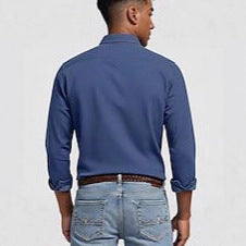 Herren Langarmhemd Moderner Kragen Slim Fit