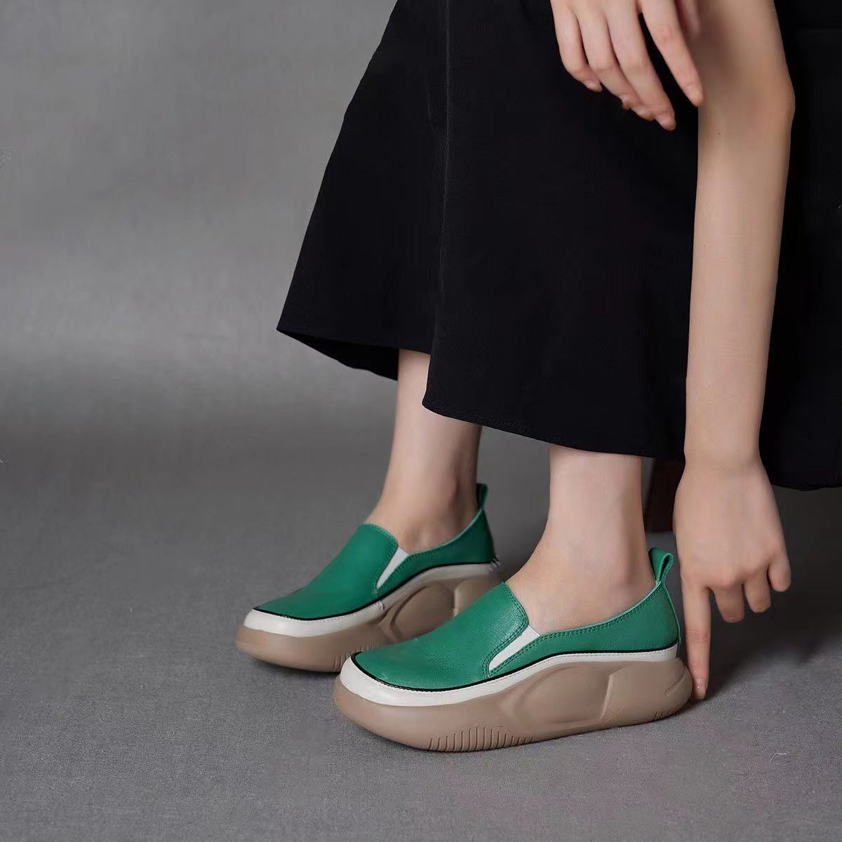 Damen Sneaker Slip-On Bequem Ergonomisch