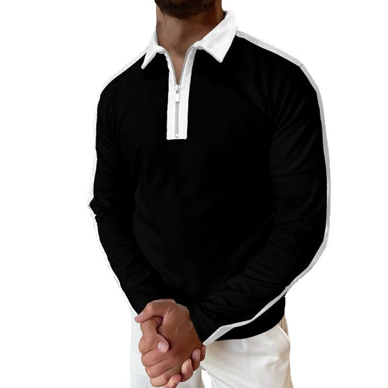 Herren Polo-Shirt Modern Elegantes Design Kontrastfarben
