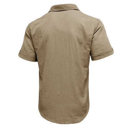 Herren Kurzarmhemd Sommer Modern Slimfit