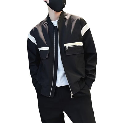 Herren Bomberjacke Sportlich Modern Mit Taschen