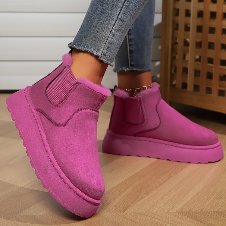 Damen Chelsea-Stiefeletten Warm gefüttert Wintermode