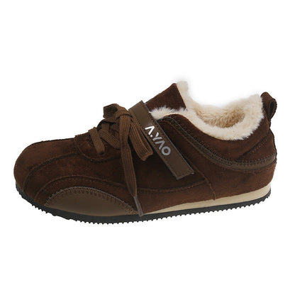 Damensneaker Fleece Weich Bequem Verstellbar