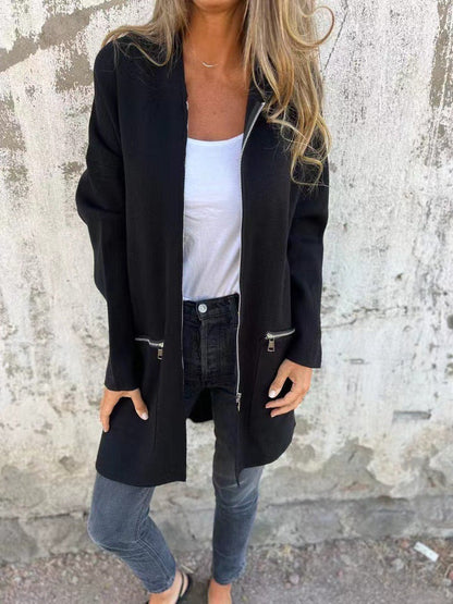 Stylische Damenjacke mit Kapuze Warm und Gemütlich