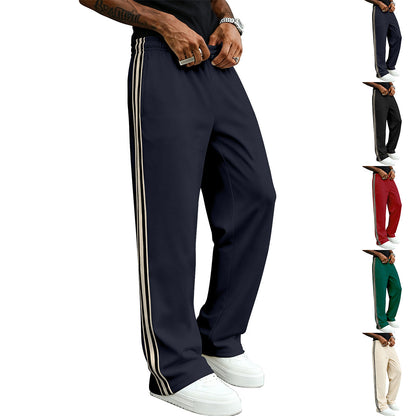 Herren Freizeithose Sportlich Mit Streifen Modern