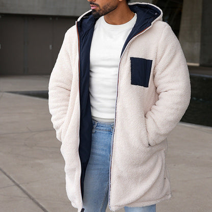 Herren Winterjacke Umkehrbar Weich mit Innenfutter Schwarz - BerlinGlamour