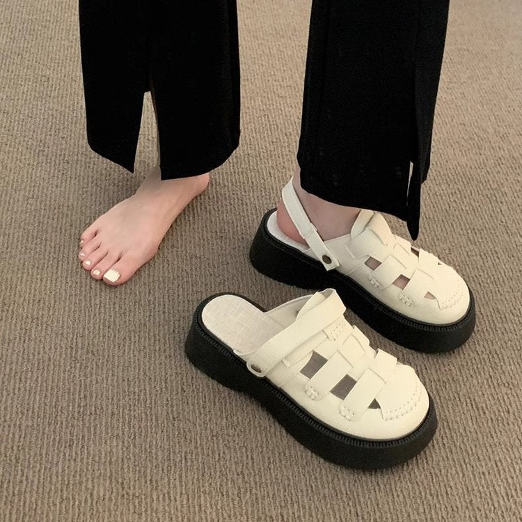 Damen Clogs Bequem Verstellbar Plateau Schuhe