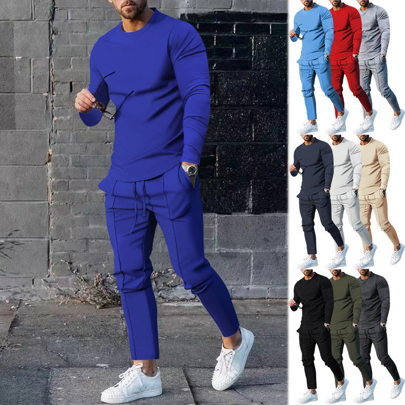 Herren Langarmshirt Bequem Sportlich mit Jogginghose - BerlinGlamour