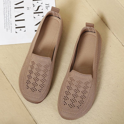 Damen Slip-On Schuhe Bequem Lochmuster Modern